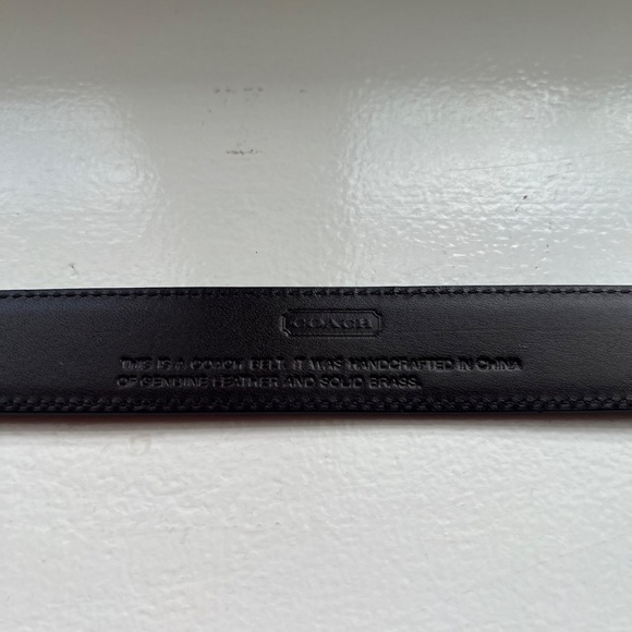 Coach Belt 3960 black leather with silver hardware - Picture 6 of 6
